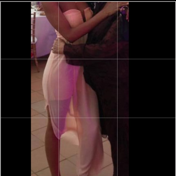 Peach strapless maxi dress - Picture 2 of 3